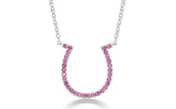 pink horseshoe necklace